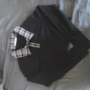Black and plaid crop top